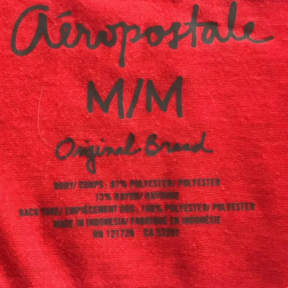 Aeropostale Neon Pink Deep V-Neck Top